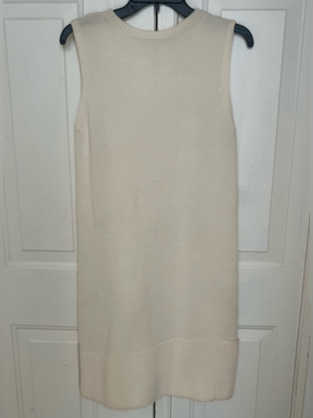 NFP Merino Wool Knit Sleeveless Sweater Dress In Cream